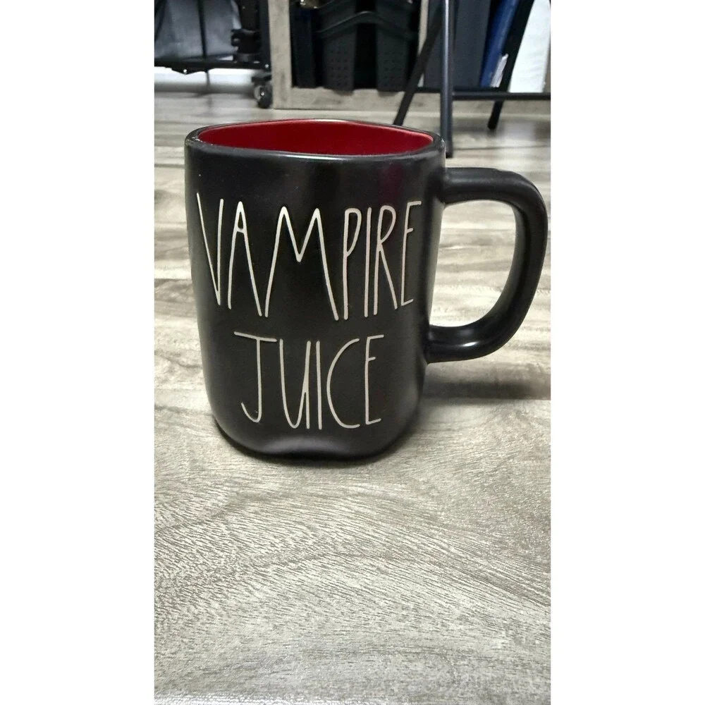 NEW Rae Dunn Halloween Vampire Juice Coffee Mug Green Tea Cup